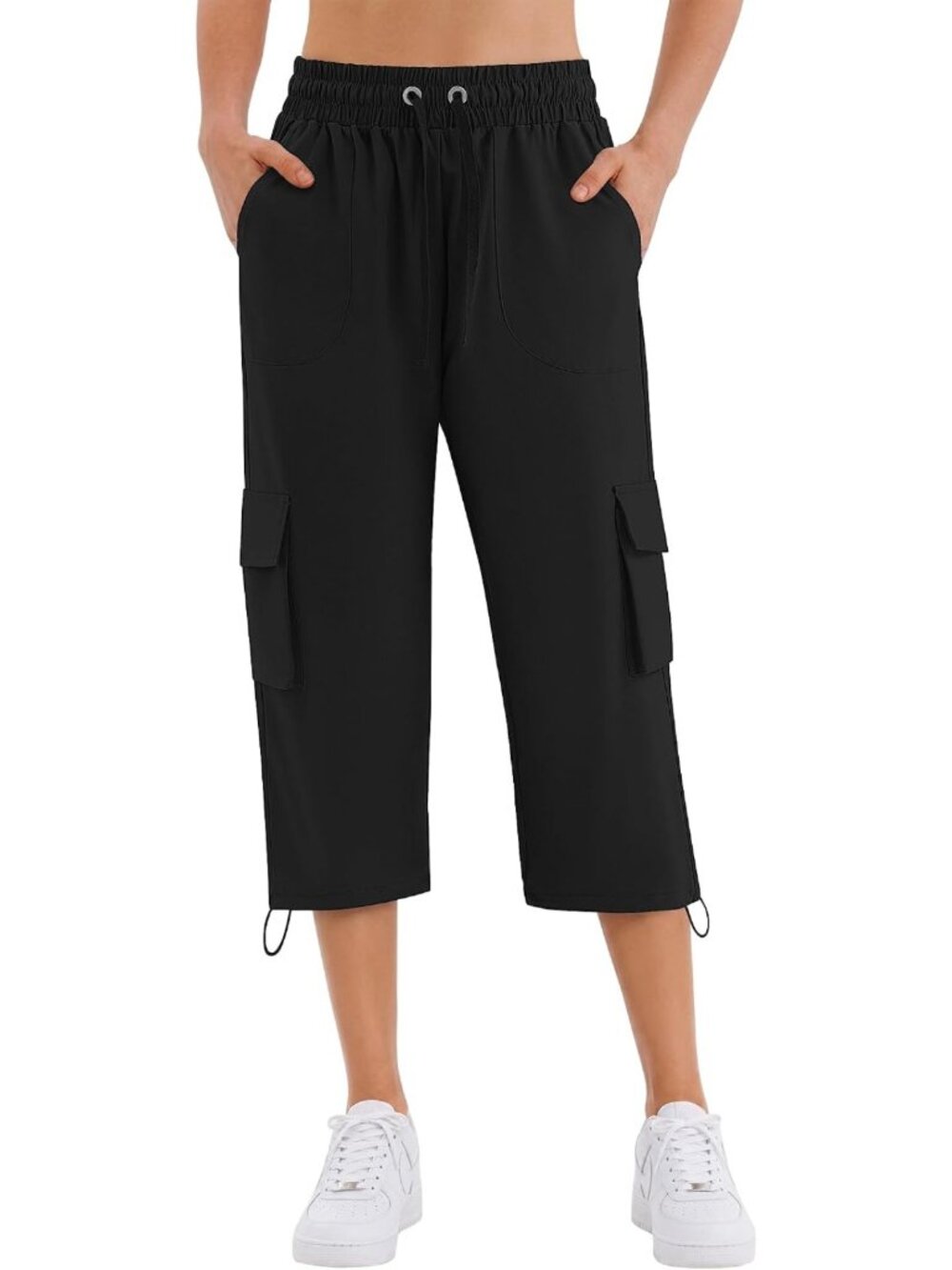 Waterproof Hiking Cargo Capris for Women with Pockets - Outdoor Adventure Pants